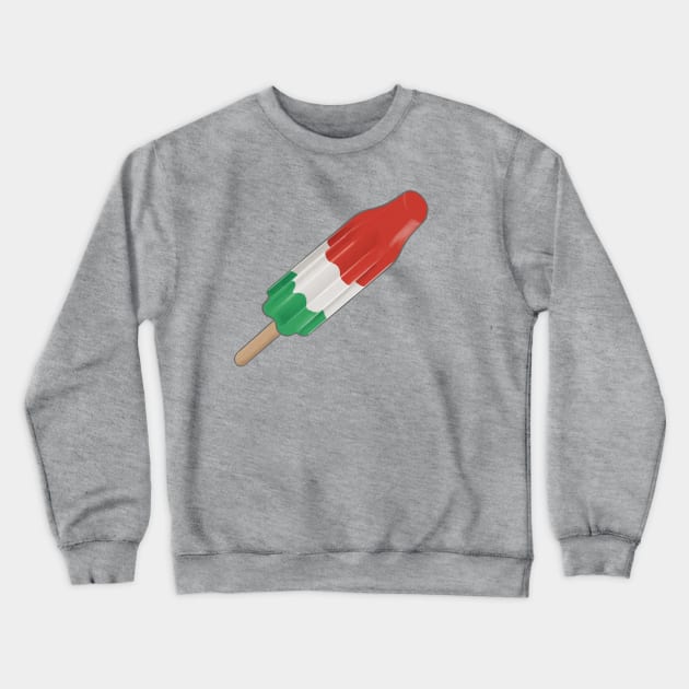 Green White and Red Rocket Popsicle Crewneck Sweatshirt by Vector Deluxe